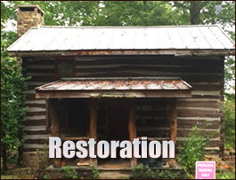 Historic Log Cabin Restoration  Davis, North Carolina